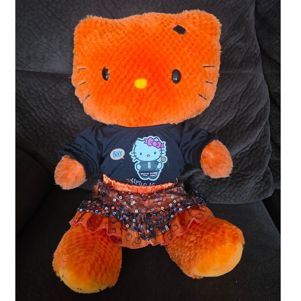 Build-A-Bear Hello‎ Kitty Halloween Orange Pumpkin Plush Sanrio 2011 Outfit Boo